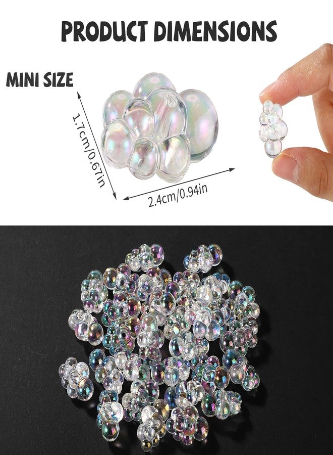Sinbana 30pcs Mini Bubble Clusters, Tiny Fake Bubbles Miniature Dollhouse Accessories Bubble Decor for Dollhouse Bath Tub Jewelry - Image 2